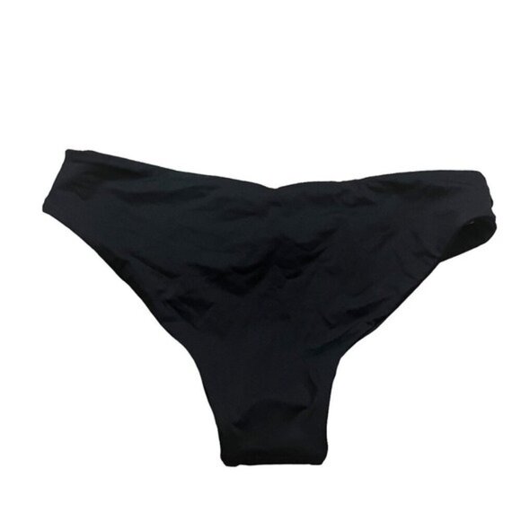 L*space Swim Estella Black Bikini Cheeky Bottoms Small  Dual Side Cutouts - Picture 4 of 7